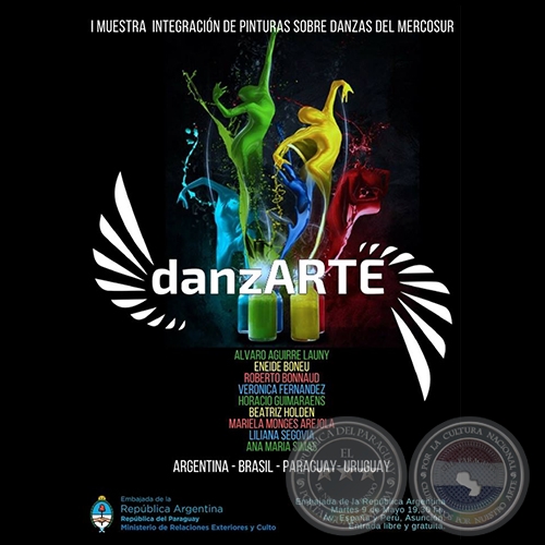 danzARTE - I MUESTRA INTEGRACIN DE PINTURAS SOBRE DANZAS DEL MERCOSUR - Martes 9 de Mayo de 2017